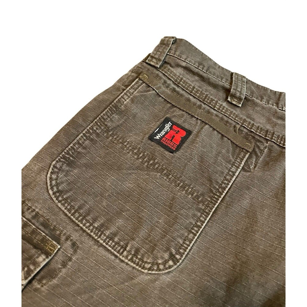 Vintage Wrangler Riggs Workwear Mocha Brown Carpenter Pants Size 36x32 USA - Picture 7 of 8